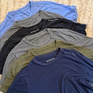Municipal cotton/modal performance tees- Mens Large (x6)